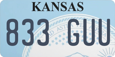 KS license plate 833GUU