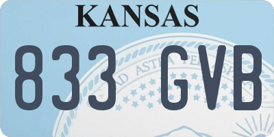 KS license plate 833GVB
