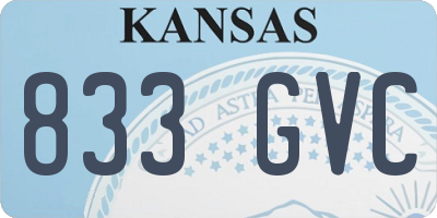 KS license plate 833GVC
