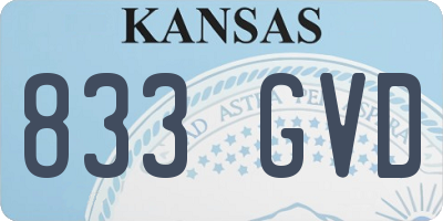 KS license plate 833GVD