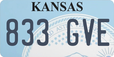 KS license plate 833GVE