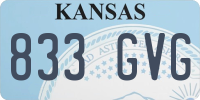 KS license plate 833GVG
