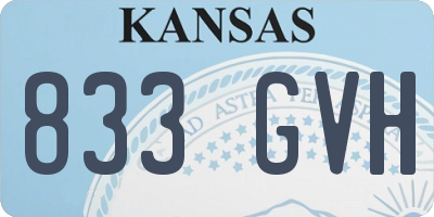 KS license plate 833GVH