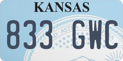 KS license plate 833GWC