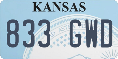 KS license plate 833GWD