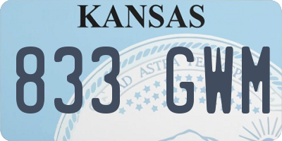 KS license plate 833GWM