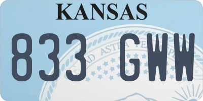 KS license plate 833GWW