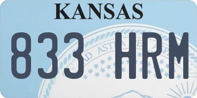 KS license plate 833HRM