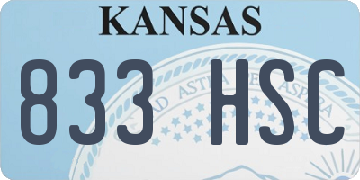 KS license plate 833HSC