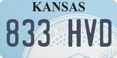KS license plate 833HVD