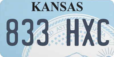 KS license plate 833HXC