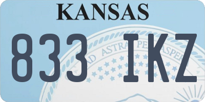 KS license plate 833IKZ