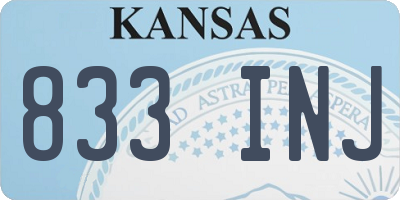 KS license plate 833INJ
