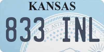 KS license plate 833INL