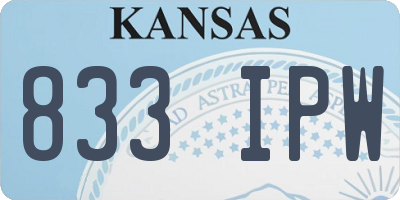 KS license plate 833IPW