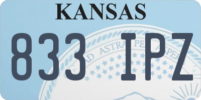 KS license plate 833IPZ