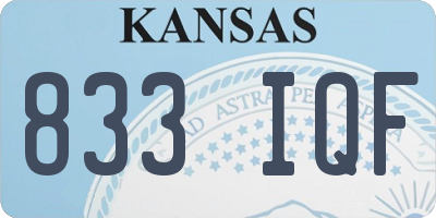 KS license plate 833IQF