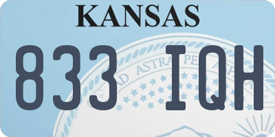 KS license plate 833IQH
