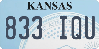 KS license plate 833IQU
