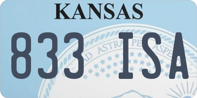 KS license plate 833ISA