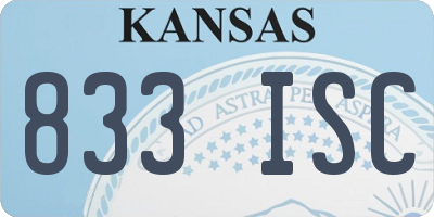 KS license plate 833ISC