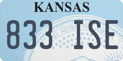 KS license plate 833ISE