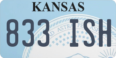 KS license plate 833ISH