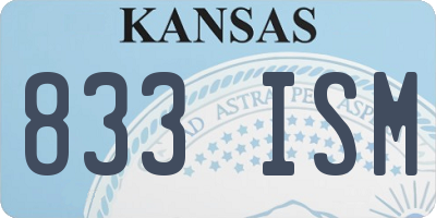 KS license plate 833ISM