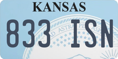 KS license plate 833ISN