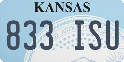 KS license plate 833ISU