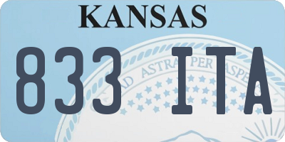 KS license plate 833ITA