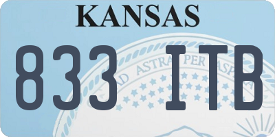 KS license plate 833ITB