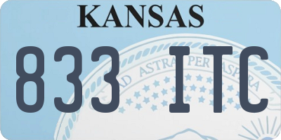 KS license plate 833ITC
