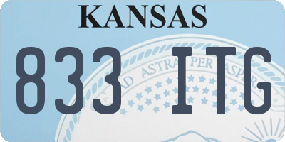 KS license plate 833ITG