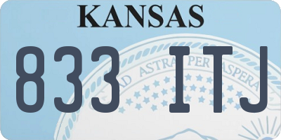 KS license plate 833ITJ