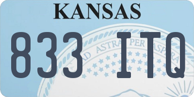 KS license plate 833ITQ