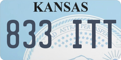 KS license plate 833ITT