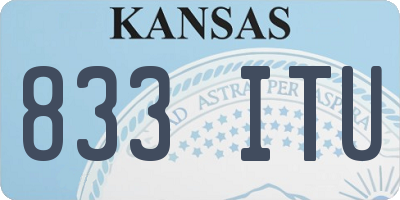 KS license plate 833ITU