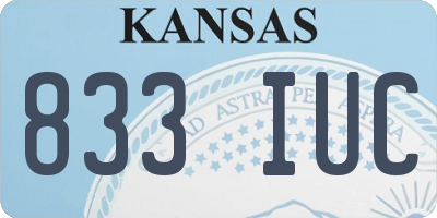 KS license plate 833IUC