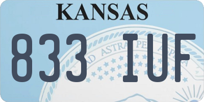 KS license plate 833IUF