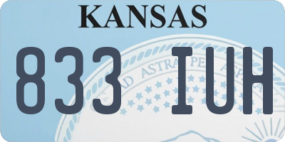 KS license plate 833IUH