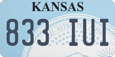 KS license plate 833IUI