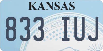KS license plate 833IUJ