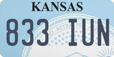 KS license plate 833IUN