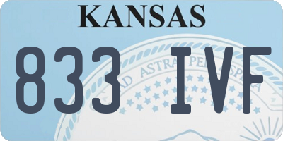 KS license plate 833IVF