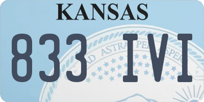 KS license plate 833IVI