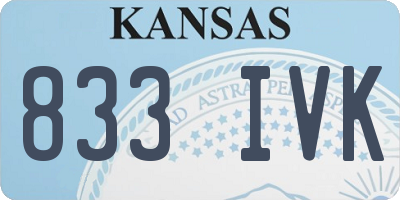 KS license plate 833IVK