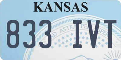 KS license plate 833IVT