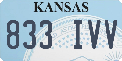 KS license plate 833IVV