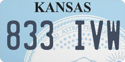 KS license plate 833IVW